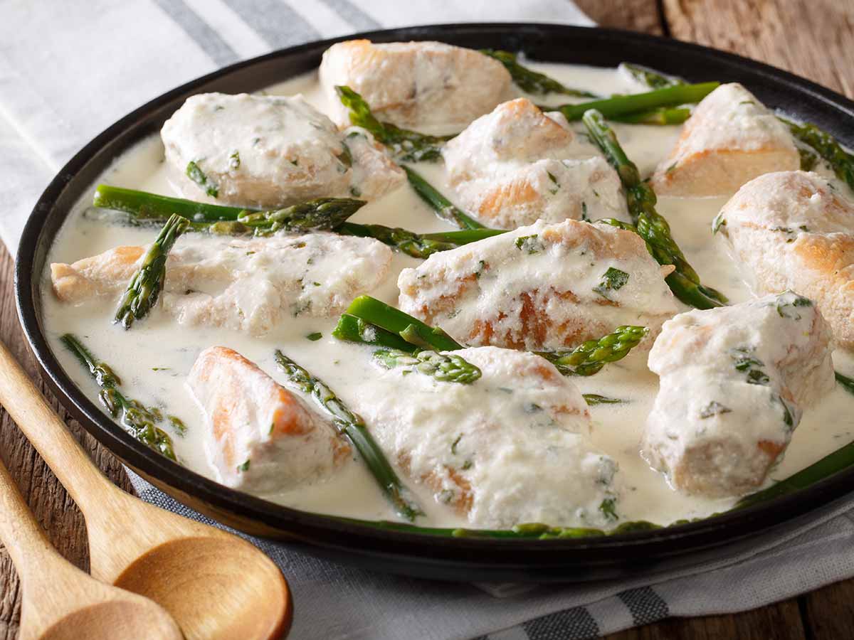 Recept Kuře se zeleným chřestem a estragonem